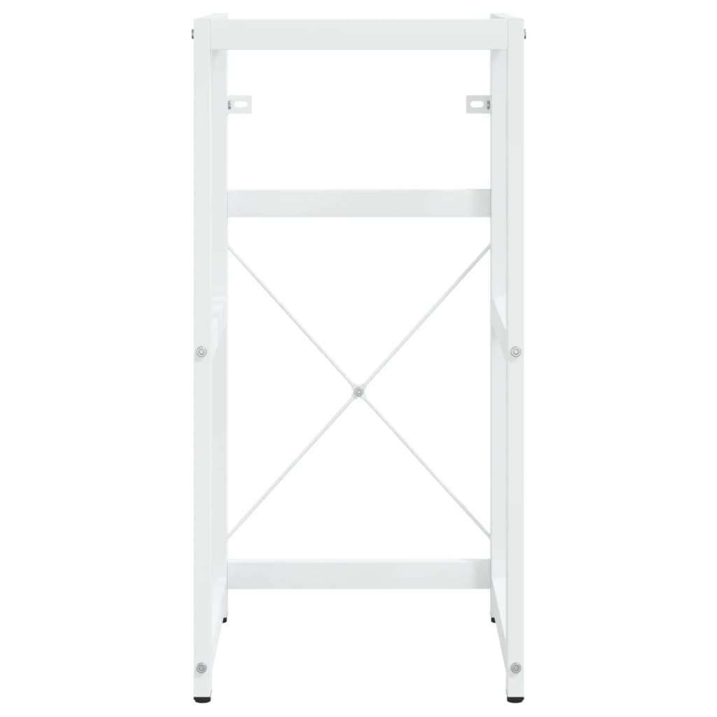 Cadru chiuvetă de baie, alb, 40x38x83 cm, fier