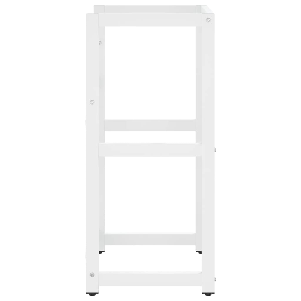 Cadru chiuvetă de baie, alb, 40x38x83 cm, fier