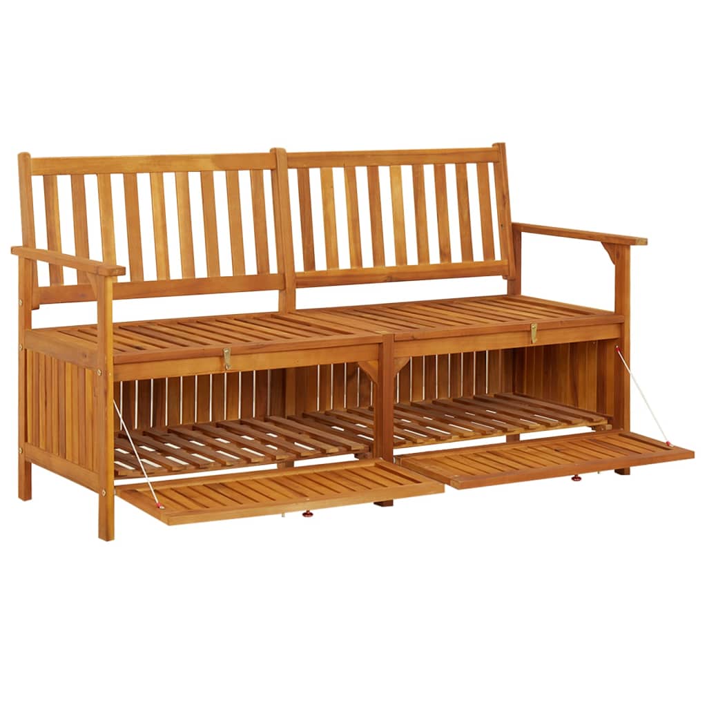 Bancă de depozitare, 148 cm, lemn masiv de acacia