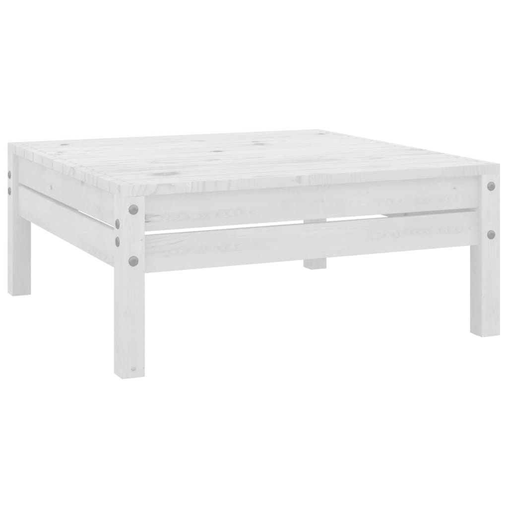 Set mobilier de grădină, 6 piese, alb, lemn masiv de pin Set mobilier de grădină, 6 piese, alb, lemn masiv de pin