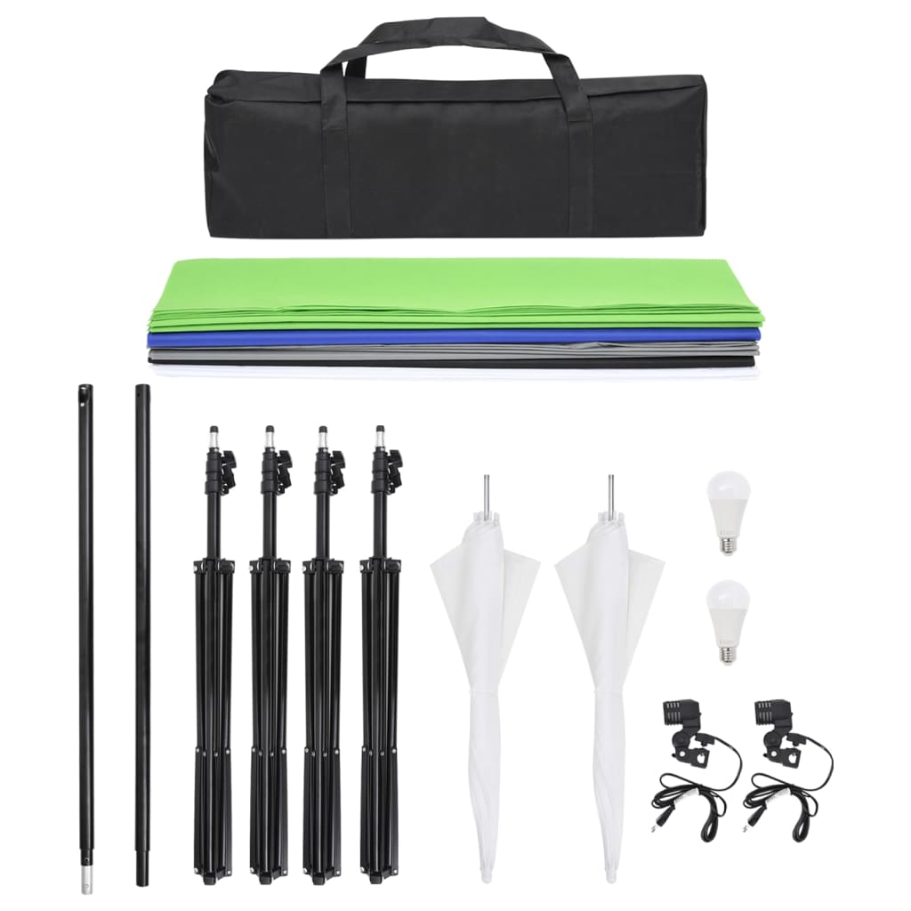 Kit lumini studio foto, fundaluri şi umbrele