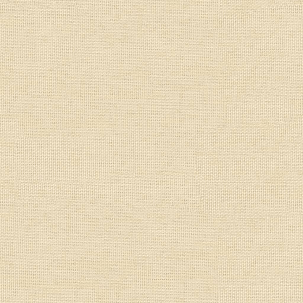 Taburet, crem, 60x60x36 cm, textil și piele ecologică