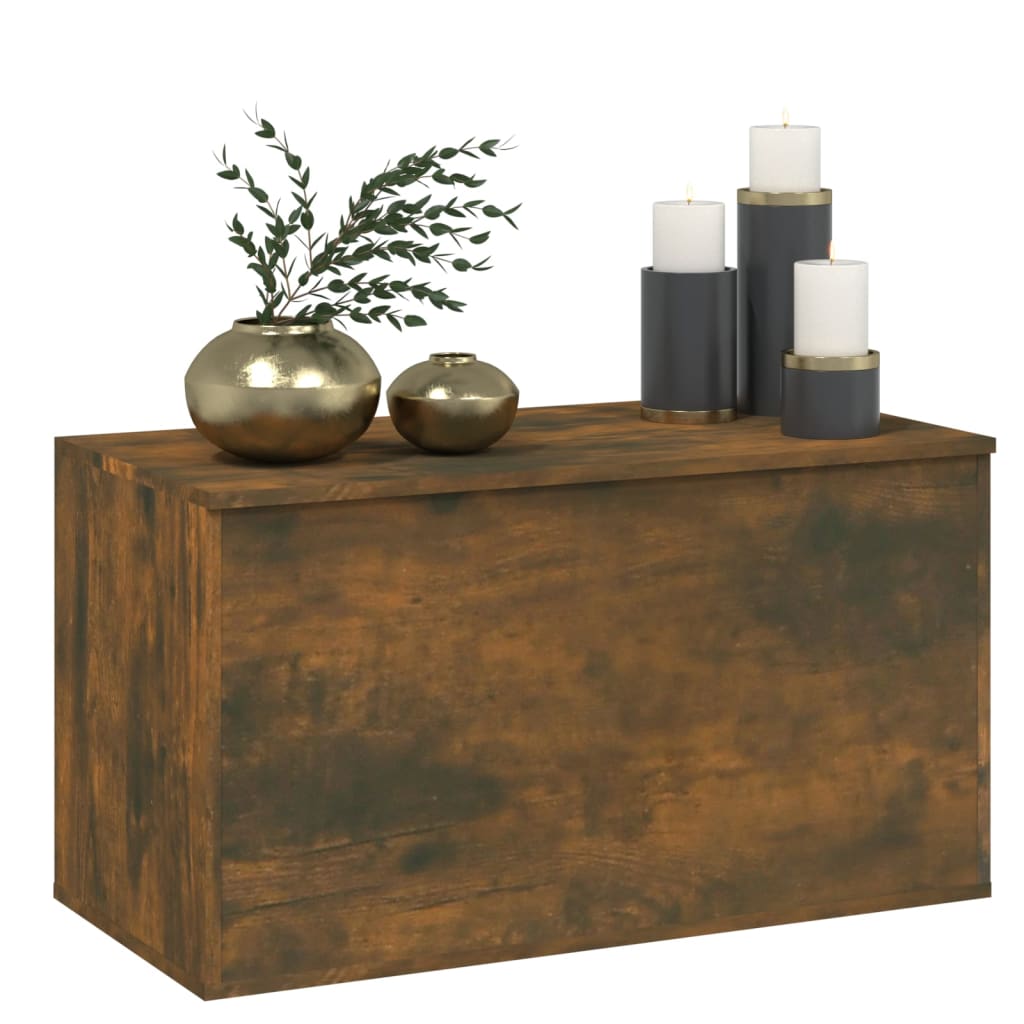 Cufăr de depozitare stejar fumuriu 84x42x46 cm lemn prelucrat