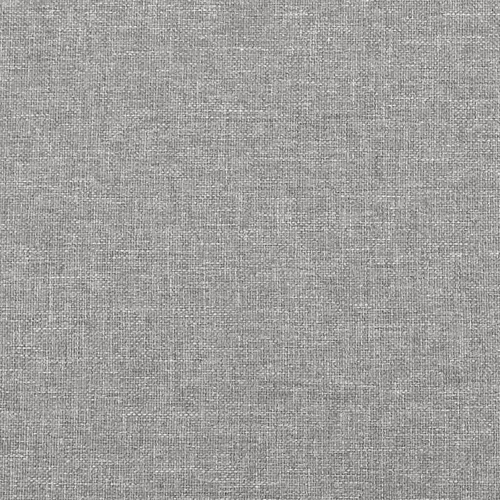 Tăblie de pat cu aripioare gri deschis 93x23x78/88 cm textil