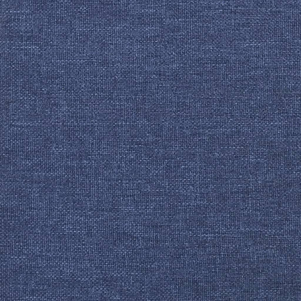 Tăblie de pat cu aripioare, albastru, 183x23x78/88 cm textil