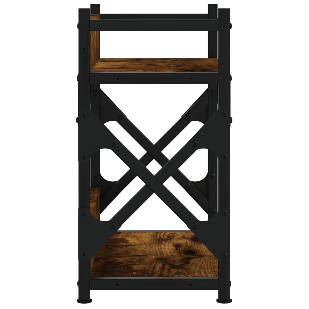 Suport imprimantă 2 niveluri stejar fumuriu 40x20x40 cm lemn