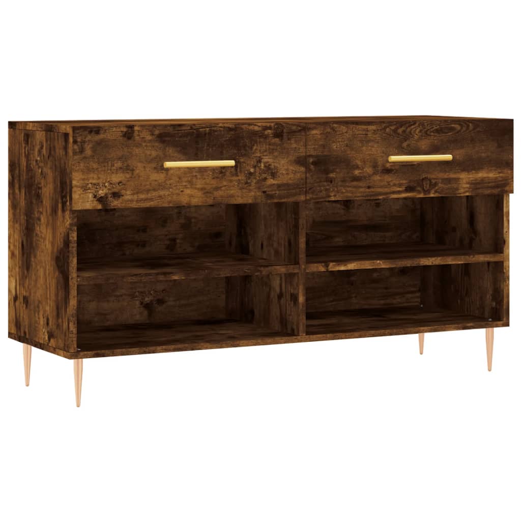 Bancă de pantofi, stejar fumuriu, 102x35x55 cm, lemn prelucrat Bancă de pantofi, stejar fumuriu, 102x35x55 cm, lemn prelucrat