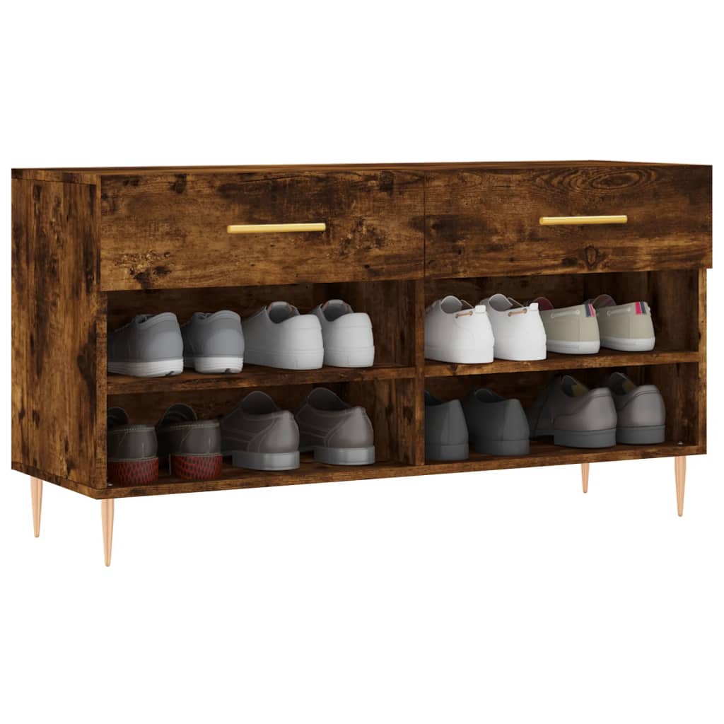 Bancă de pantofi, stejar fumuriu, 102x35x55 cm, lemn prelucrat Bancă de pantofi, stejar fumuriu, 102x35x55 cm, lemn prelucrat