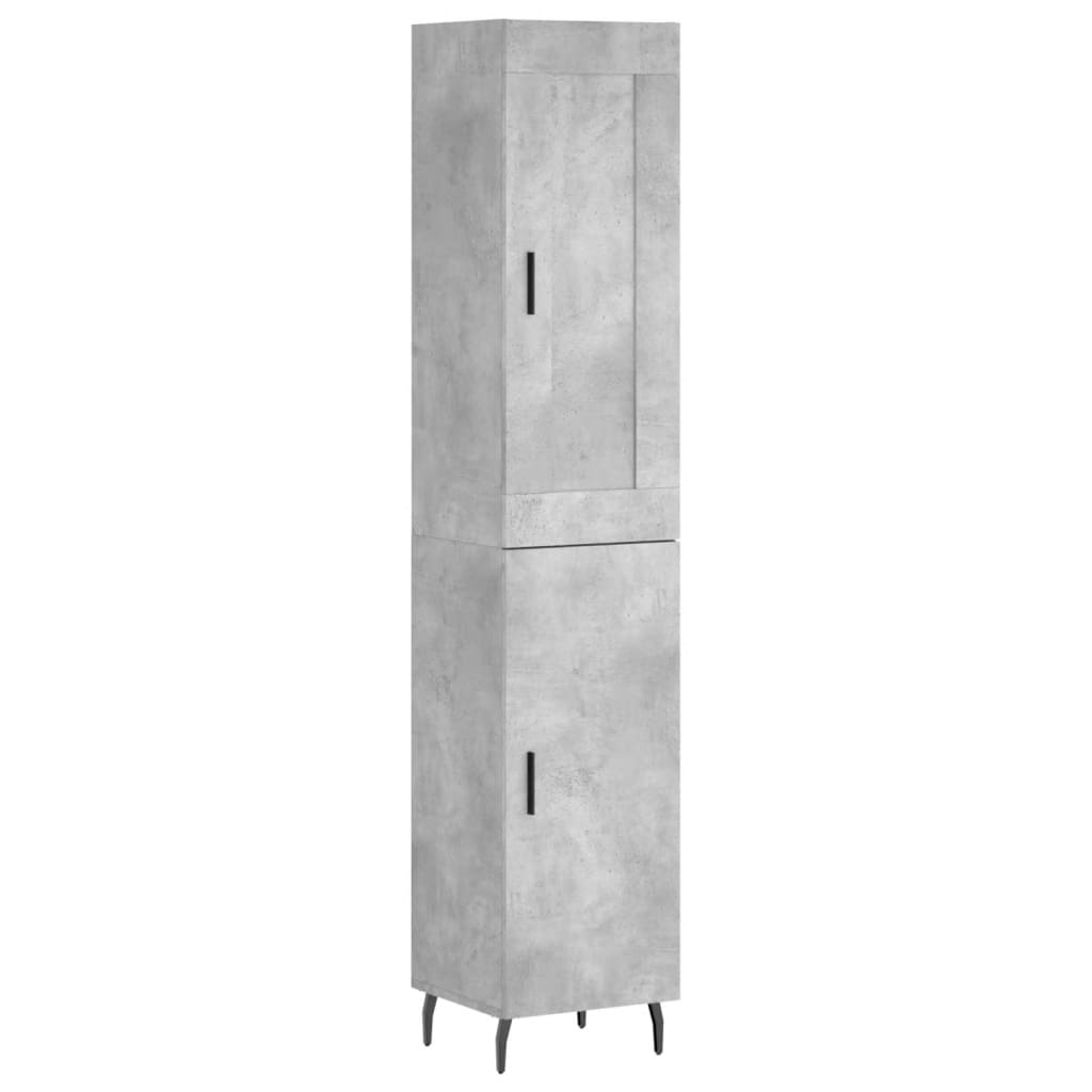 Dulap înalt, gri beton, 34,5x34x180 cm, lemn prelucrat Dulap înalt, gri beton, 34,5x34x180 cm, lemn prelucrat
