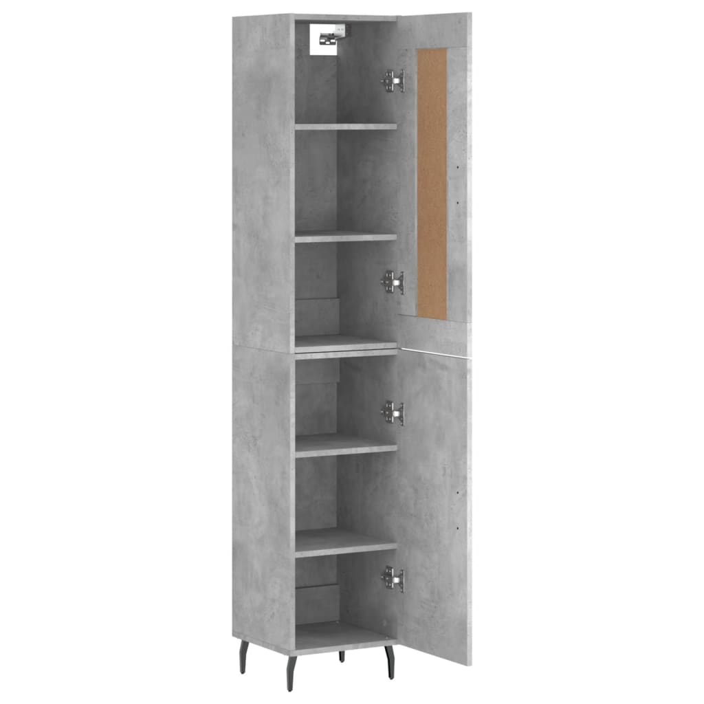 Dulap înalt, gri beton, 34,5x34x180 cm, lemn prelucrat Dulap înalt, gri beton, 34,5x34x180 cm, lemn prelucrat