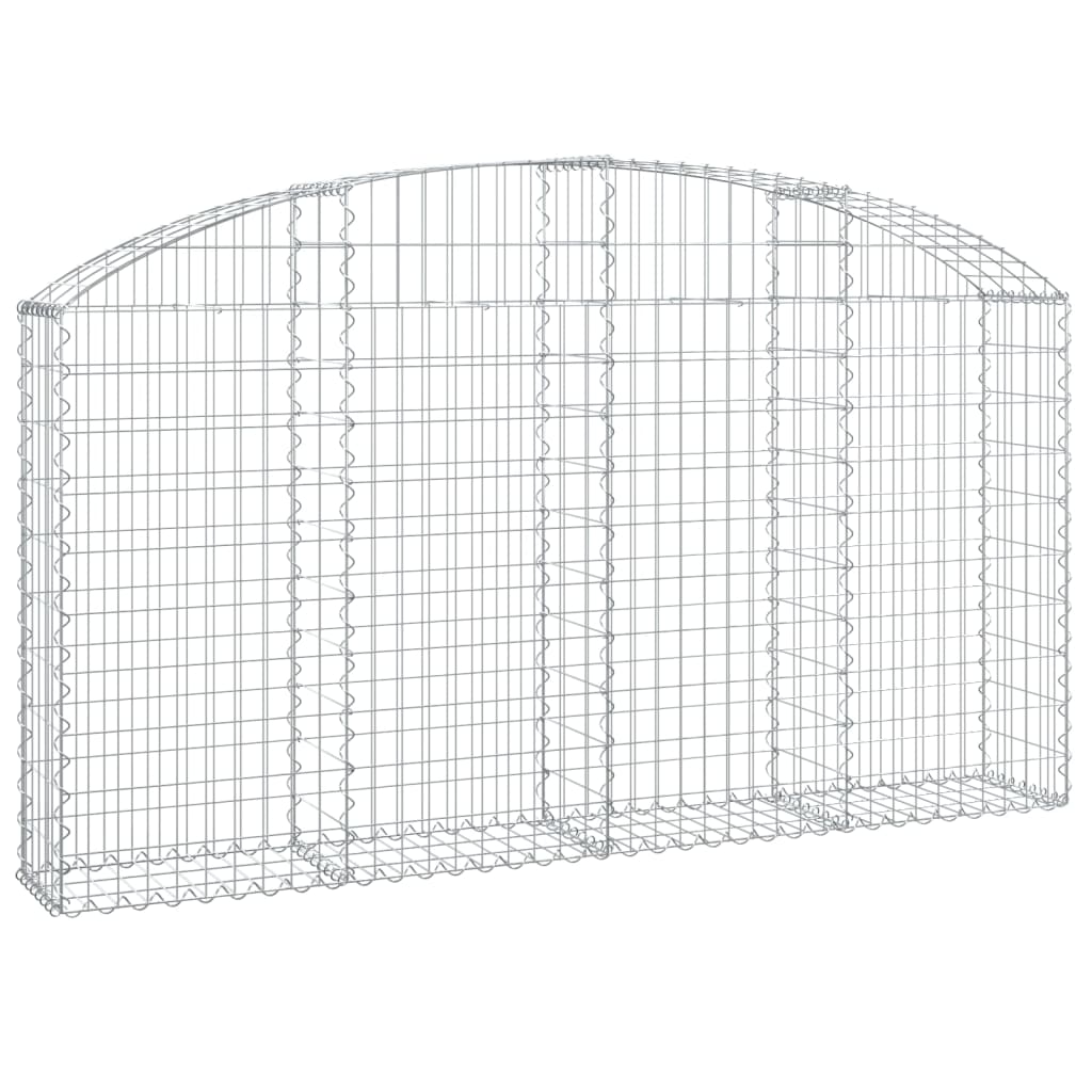 Coș gabion arcuit 200x30x100/120 cm fier galvanizat