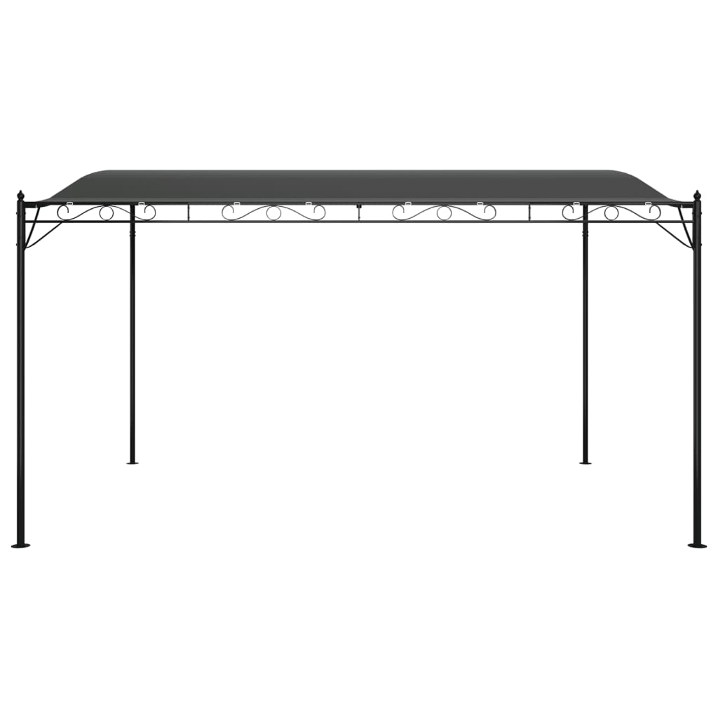 Copertină, antracit, 4x3 m, 180 g/m², material textil și oțel Copertină, antracit, 4x3 m, 180 g/m², material textil și oțel
