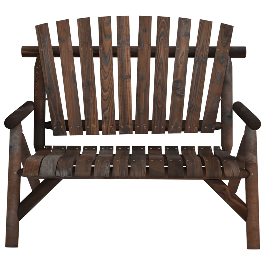 Bancă de grădină cu 2 locuri, 119x85x98 cm, lemn masiv molid