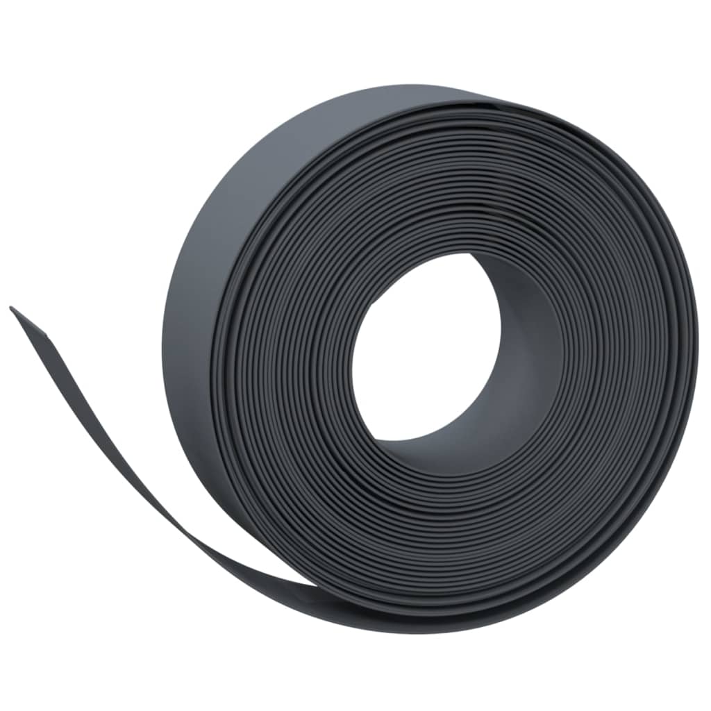 Bordură de grădină, gri, 10 m 15 cm, polietilenă Bordură de grădină, gri, 10 m 15 cm, polietilenă