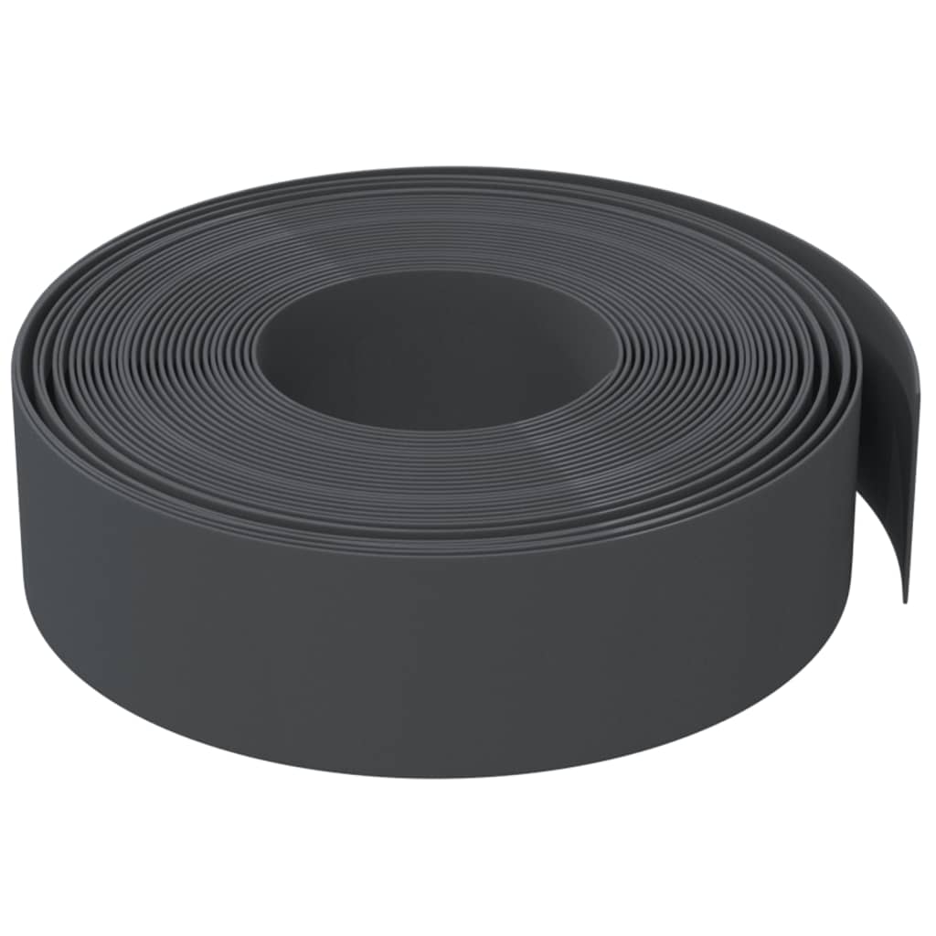 Bordură de grădină, gri, 10 m 15 cm, polietilenă Bordură de grădină, gri, 10 m 15 cm, polietilenă