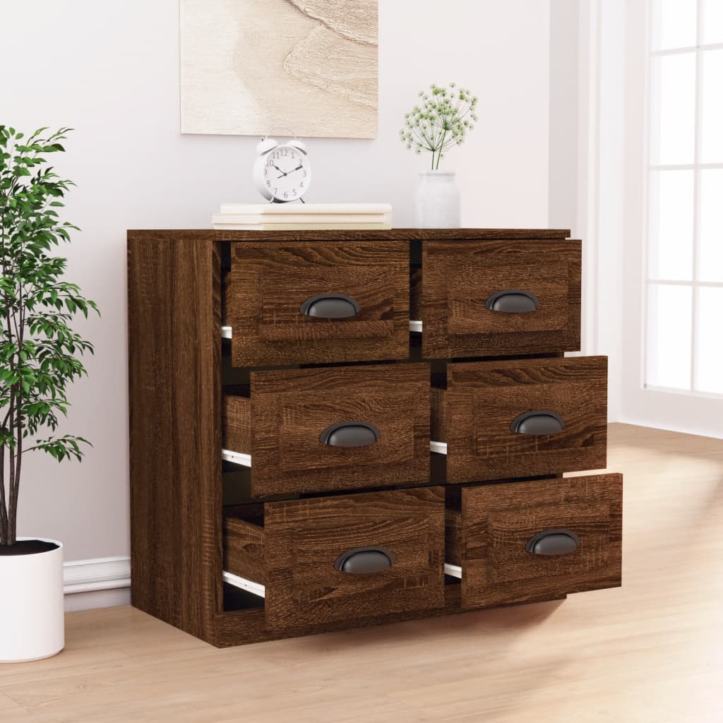 Servantă, stejar maro, 70x35,5x67,5 cm, lemn prelucrat Servantă, stejar maro, 70x35,5x67,5 cm, lemn prelucrat