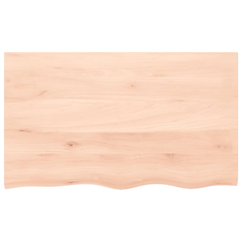 Blat de baie, 100x60x(2-6) cm, lemn masiv netratat