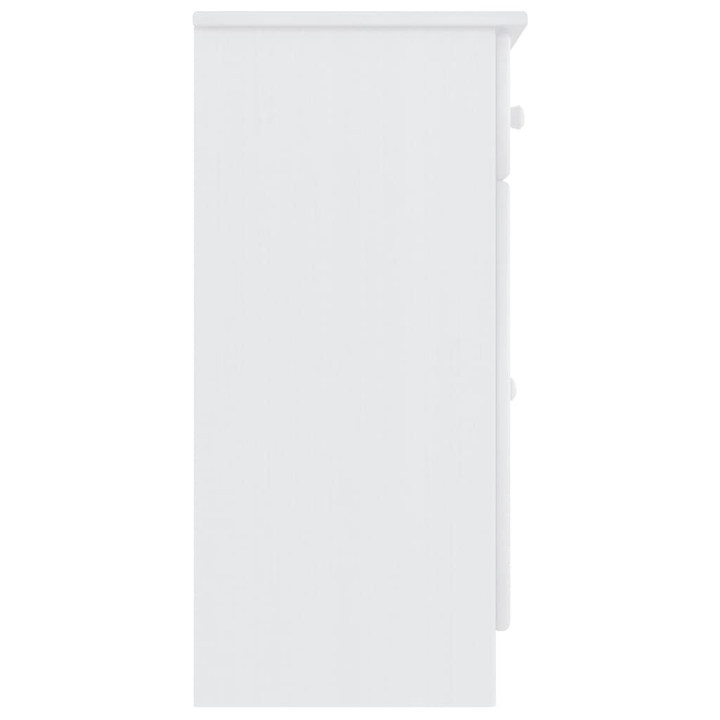 Dulap alta, alb, 77x35x73 cm, lemn masiv de pin