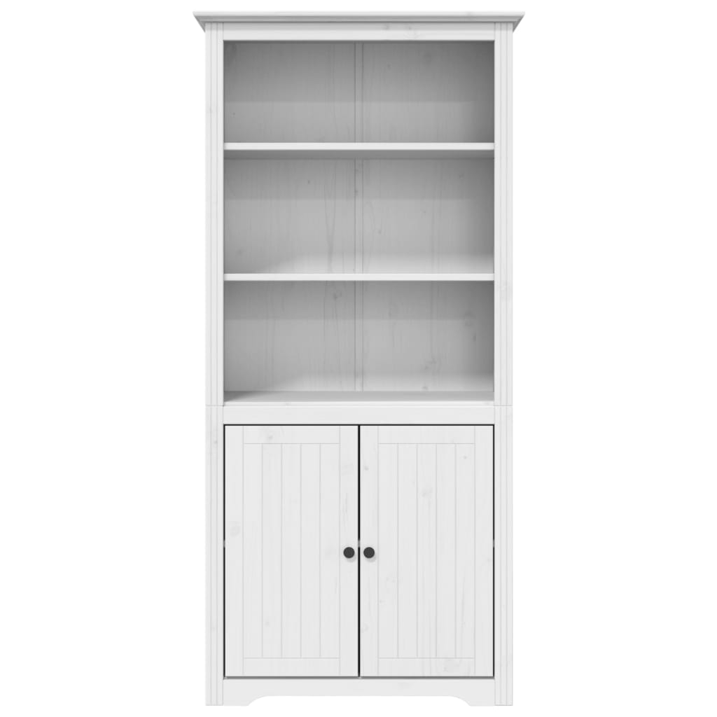 Bibliotecă "bodo", alb, 82x40x173 cm, lemn masiv de pin