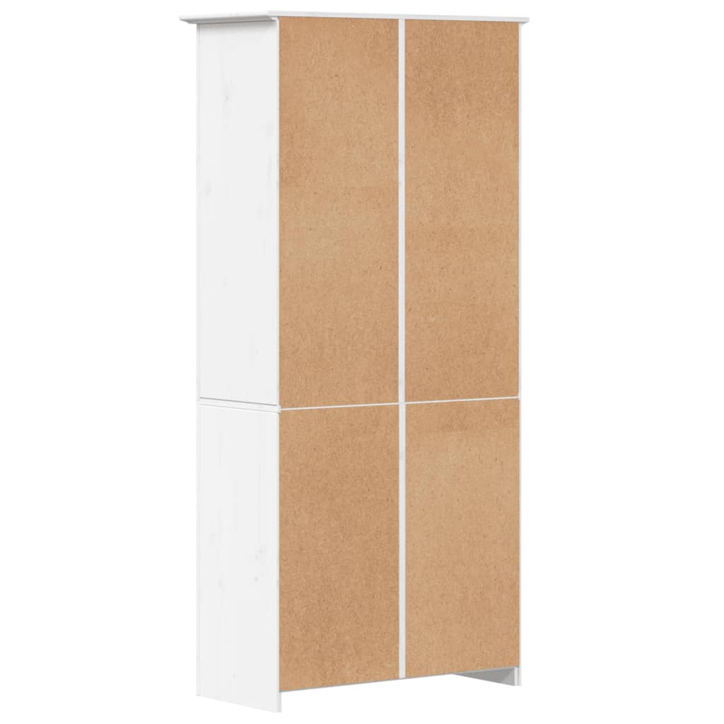 Bibliotecă "bodo", alb, 82x40x173 cm, lemn masiv de pin