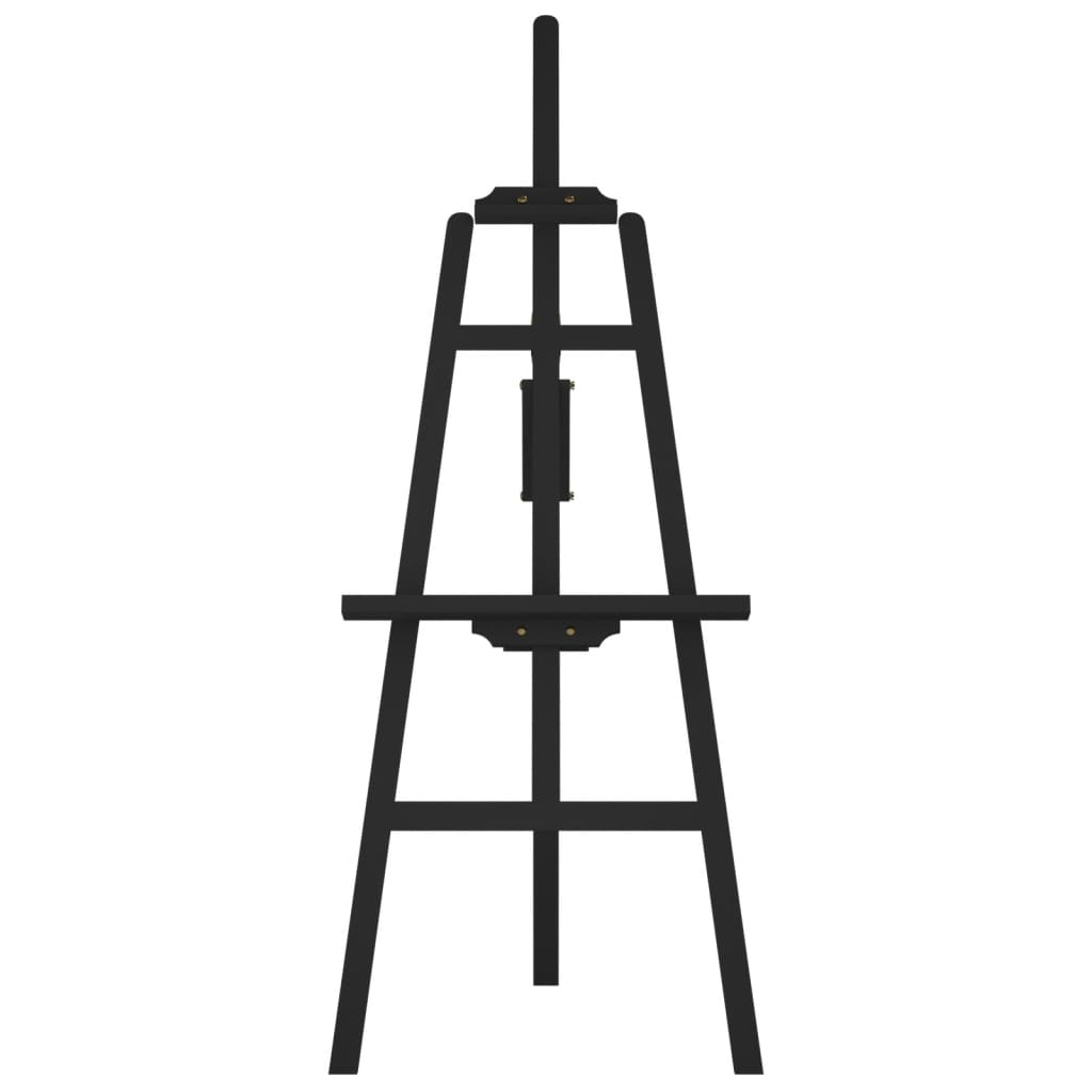 Suport de șevalet, negru, 53,5x95x127 cm, lemn masiv de pin