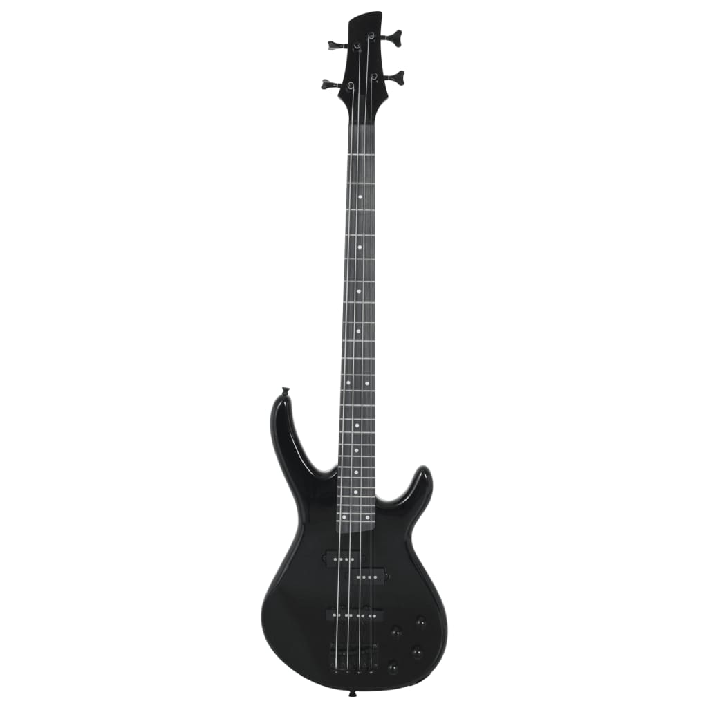 Chitara bass electrică începători, cu husă, negru, 4/4 46"