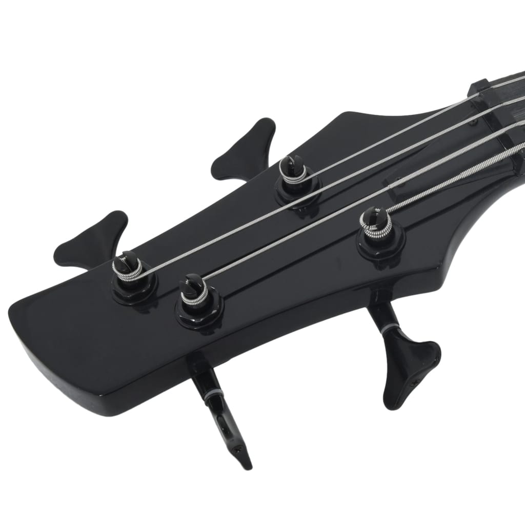 Chitara bass electrică începători, cu husă, negru, 4/4 46"