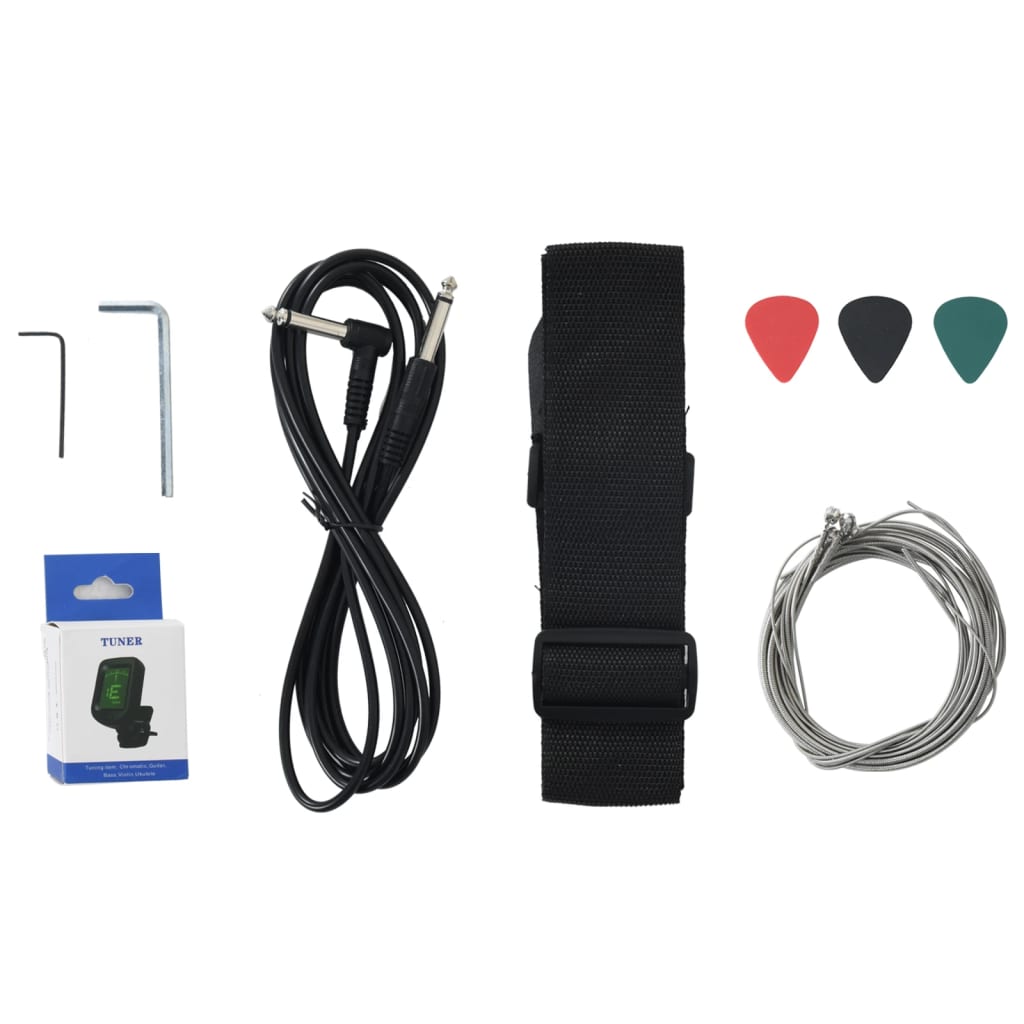 Chitara bass electrică începători, husă, albastru/negru 4/4 46"