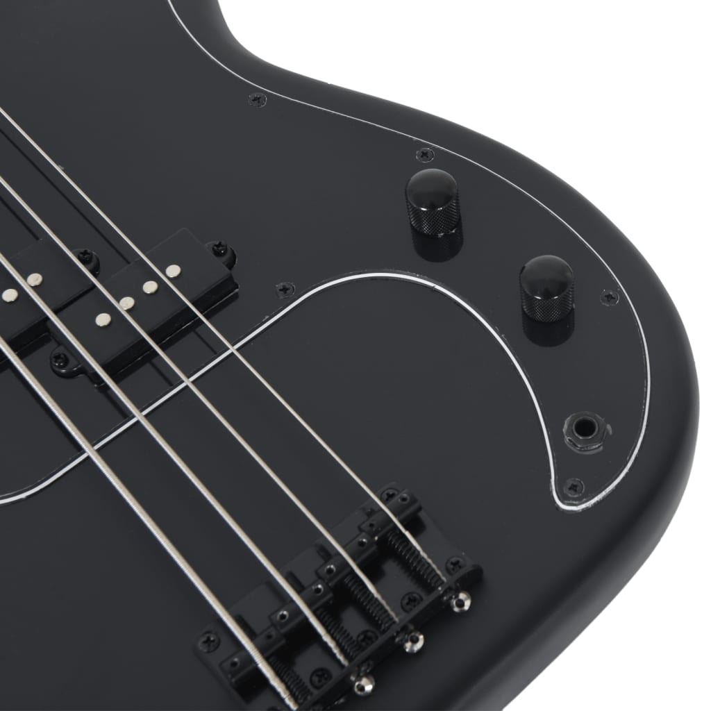 Chitara bass electrică începători, cu husă, negru, 4/4 46"