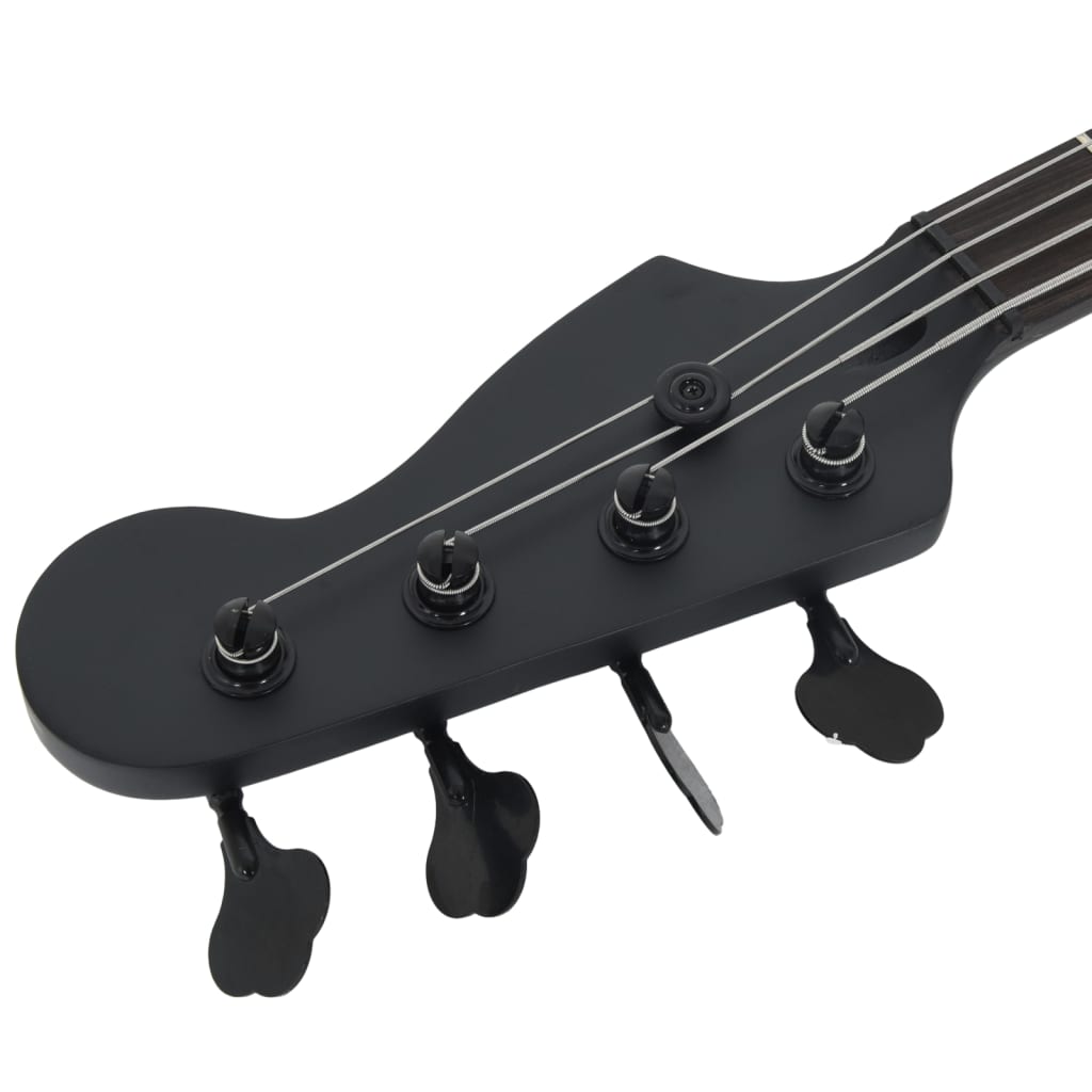 Chitara bass electrică începători, cu husă, negru, 4/4 46"