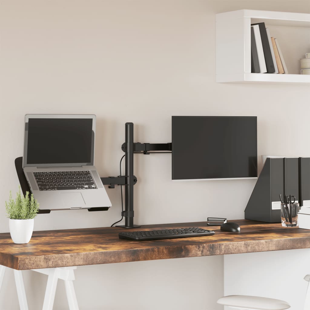 Suport de perete pentru monitor vesa 75/100 mm, negru, oțel