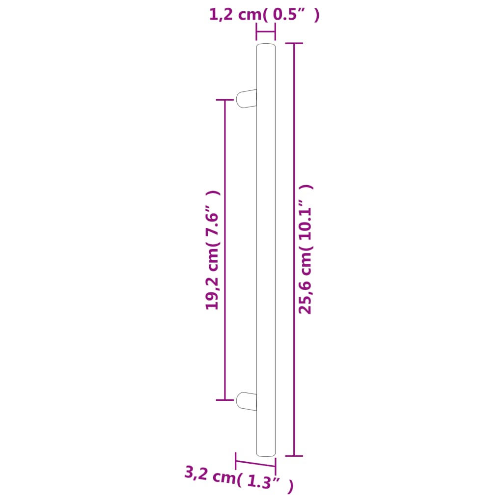 Mânere de dulap, 10 buc., auriu, 192 mm, oțel inoxidabil Mânere de dulap, 10 buc., auriu, 192 mm, oțel inoxidabil
