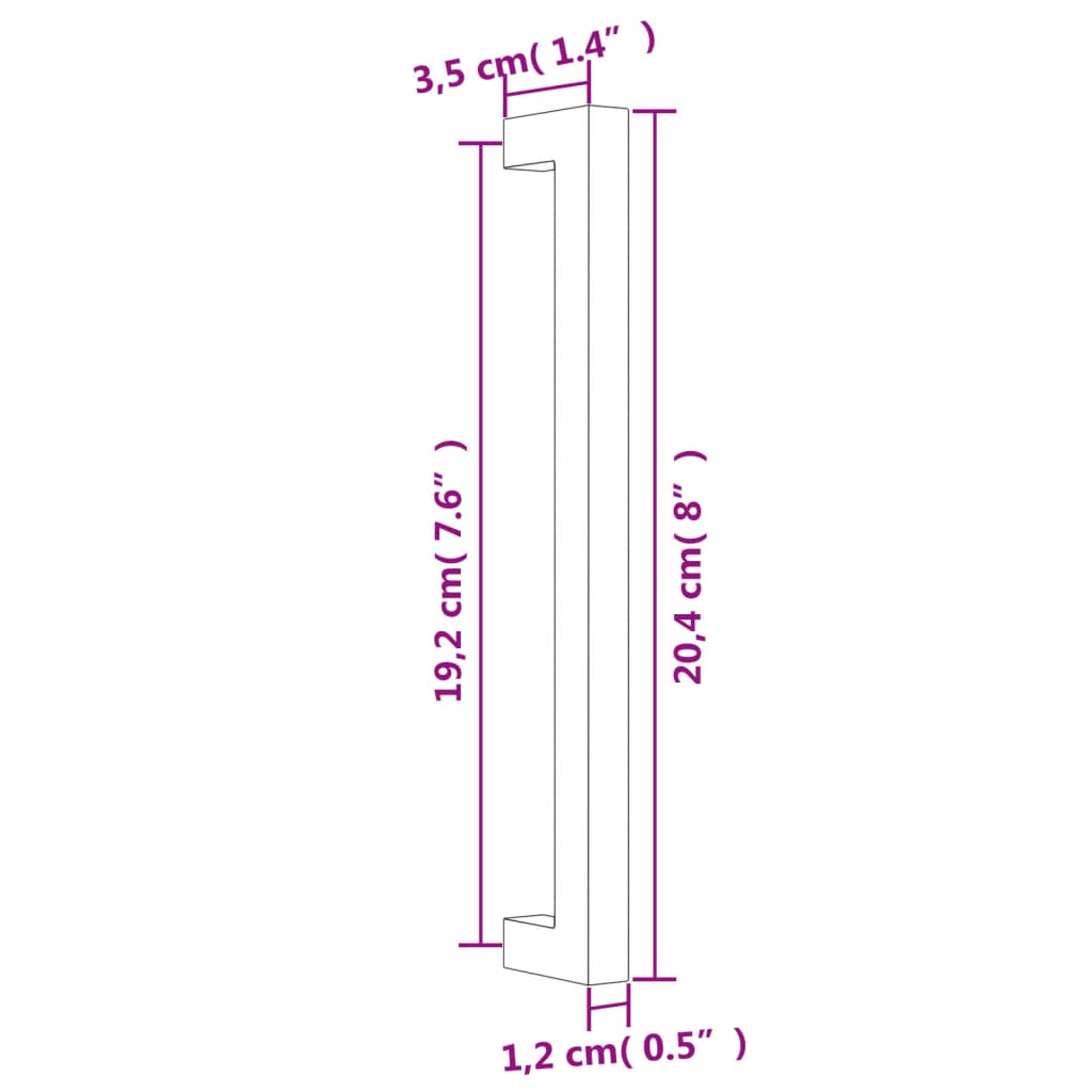 Mânere de dulap, 10 buc., auriu, 192 mm, oțel inoxidabil Mânere de dulap, 10 buc., auriu, 192 mm, oțel inoxidabil